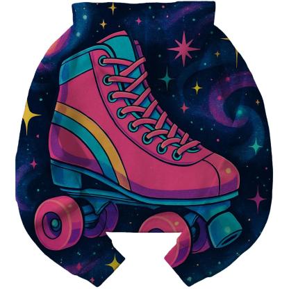 Galactic Roller Disco Cropped Hoodie