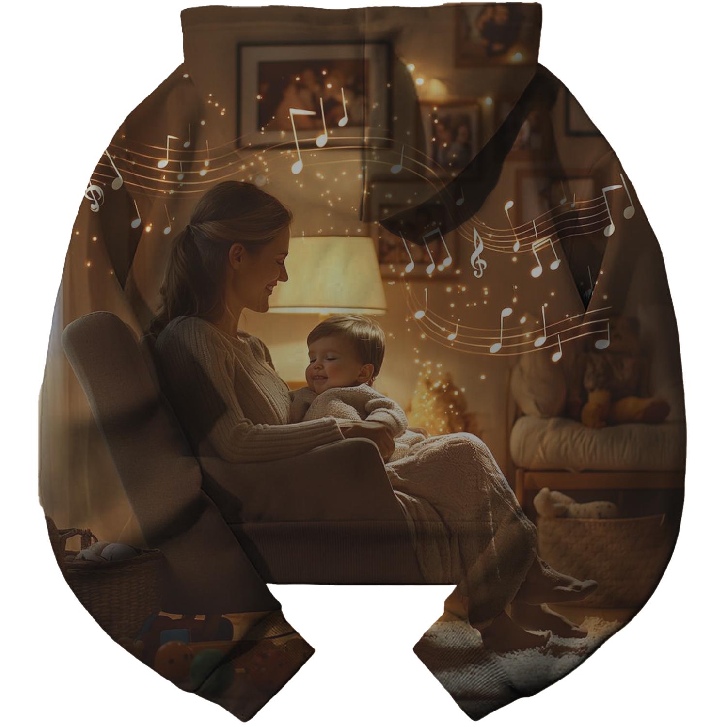 Echoes of Affection The Soundtrack of a Mother's Love Cropped Hoodie