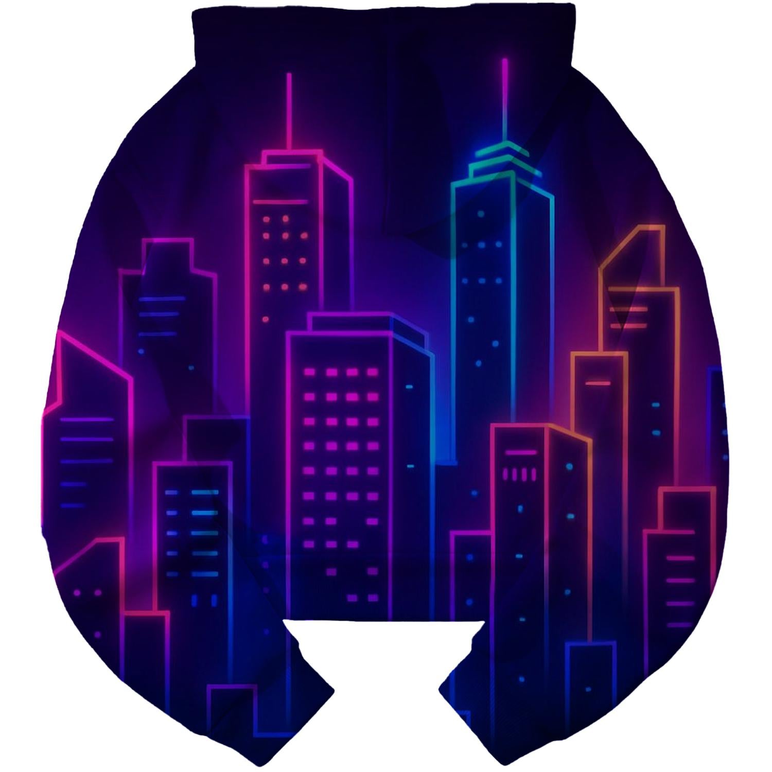 Electric City Lights Cropped Hoodie