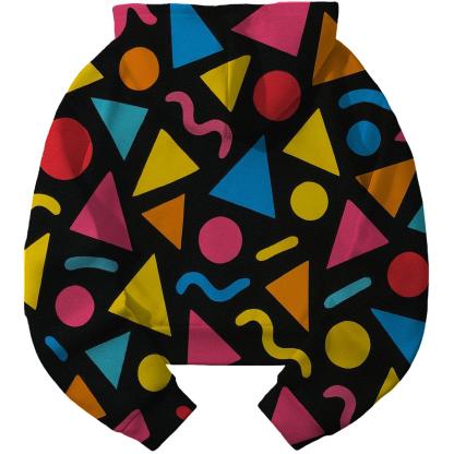 Bold Geometric Patterns Cropped Hoodie
