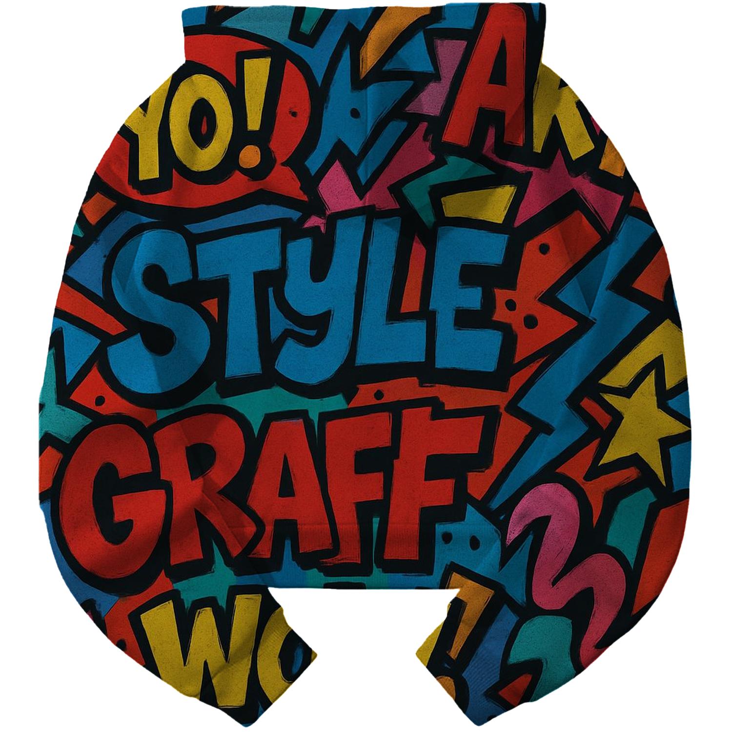 Graffiti Art Expression Cropped Hoodie