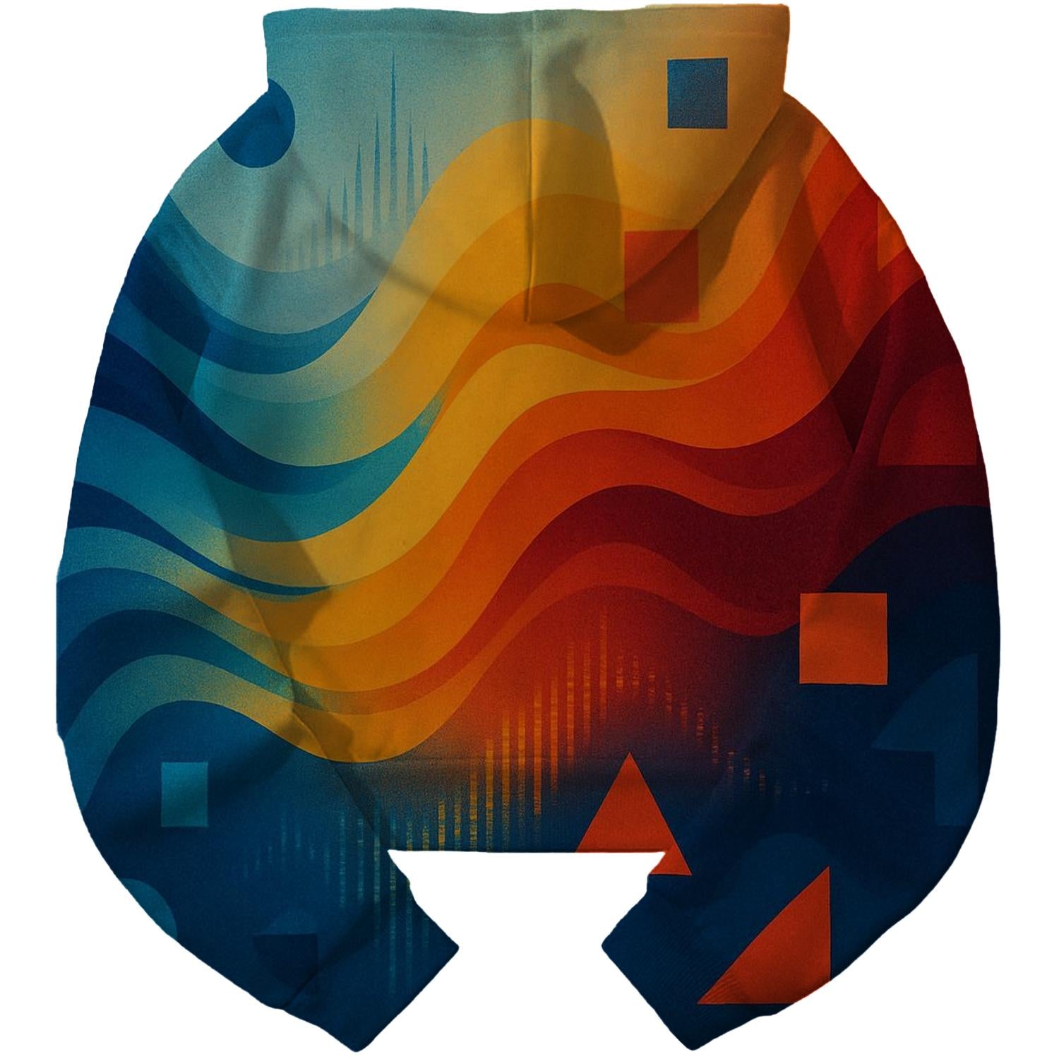 Abstract Music Wave Cropped Hoodie