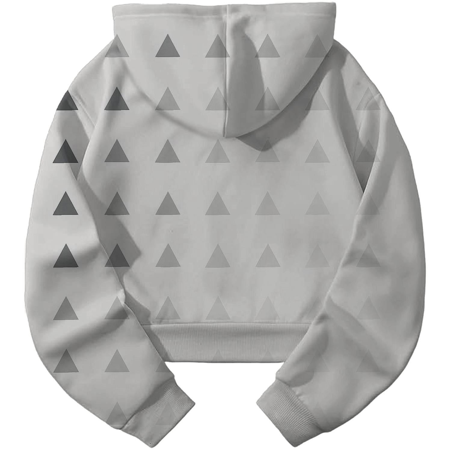 Balanced Triangle Grid Cropped Hoodie