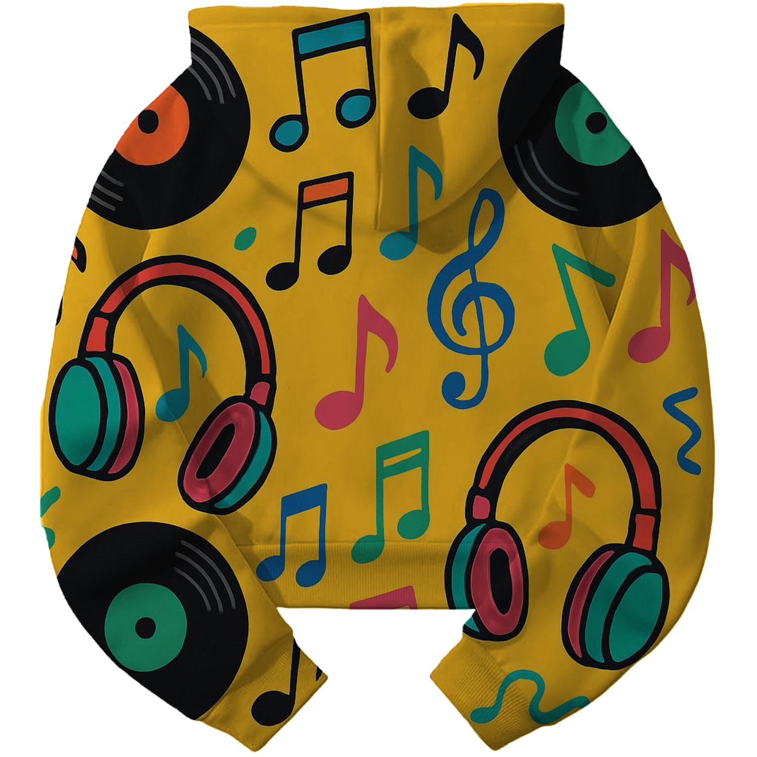 Funky Music Vibes Cropped Hoodie