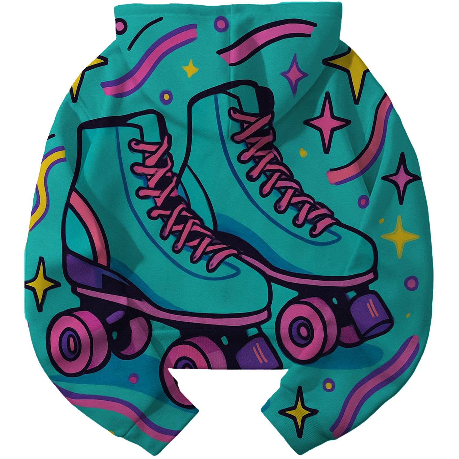 Vintage Roller Rink Cropped Hoodie