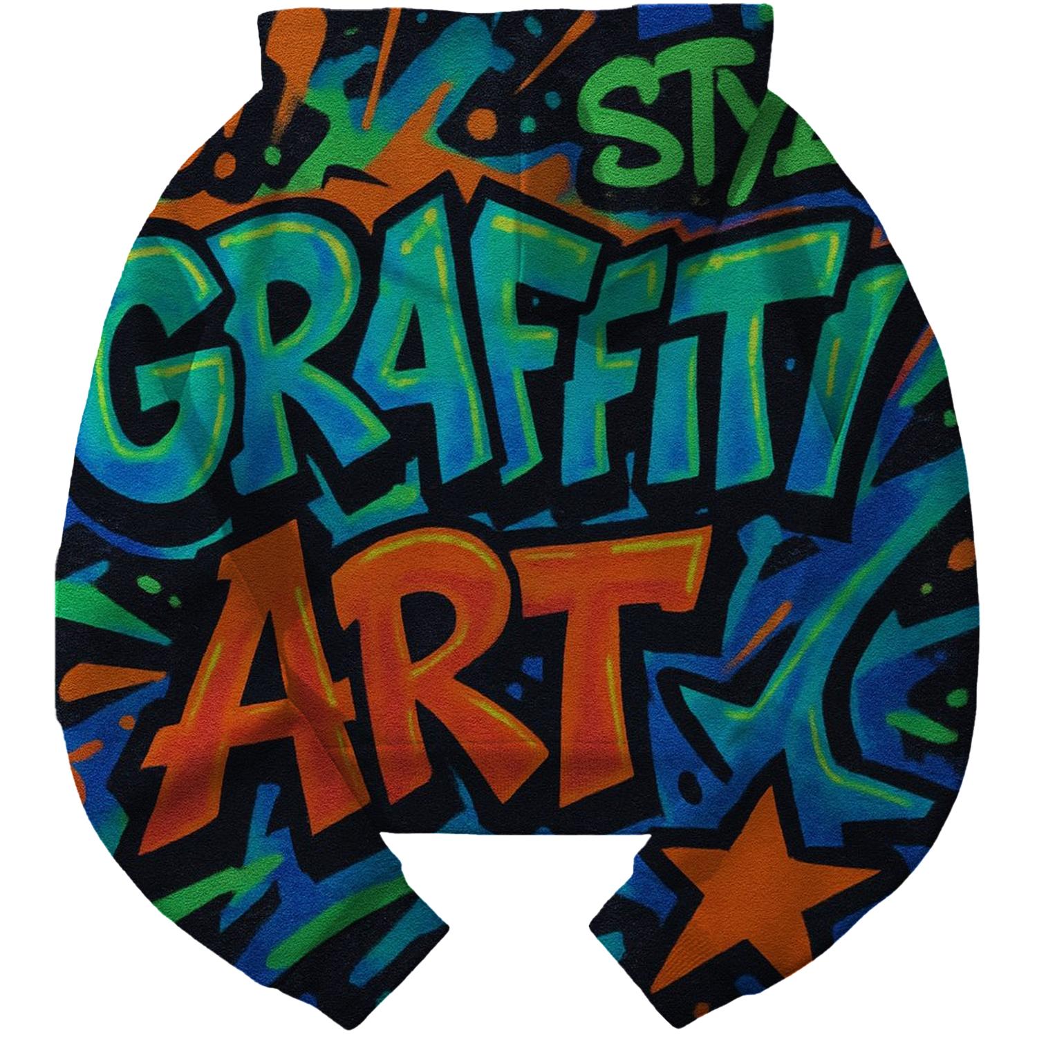 Graffiti Groove Cropped Hoodie