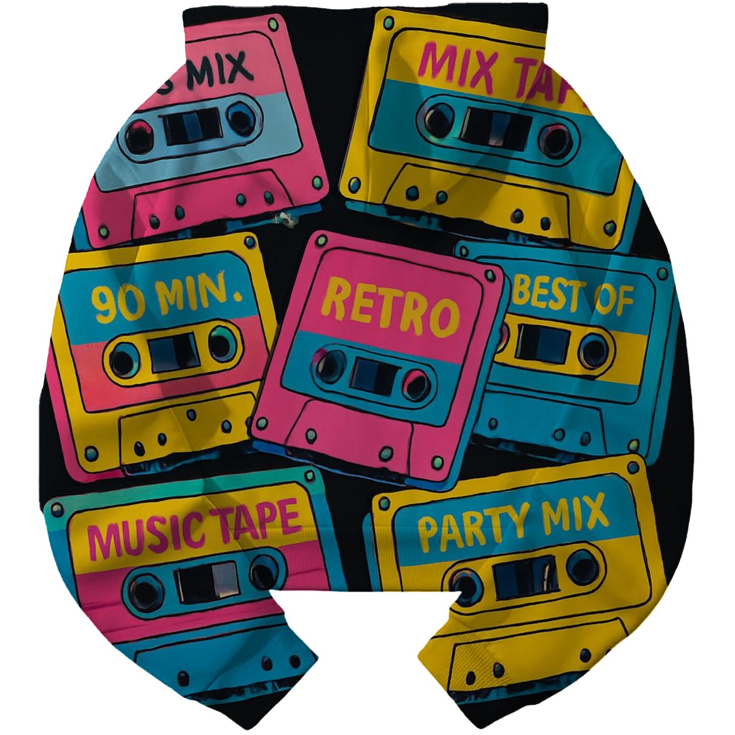 Cassette Tape Vibes Cropped Hoodie