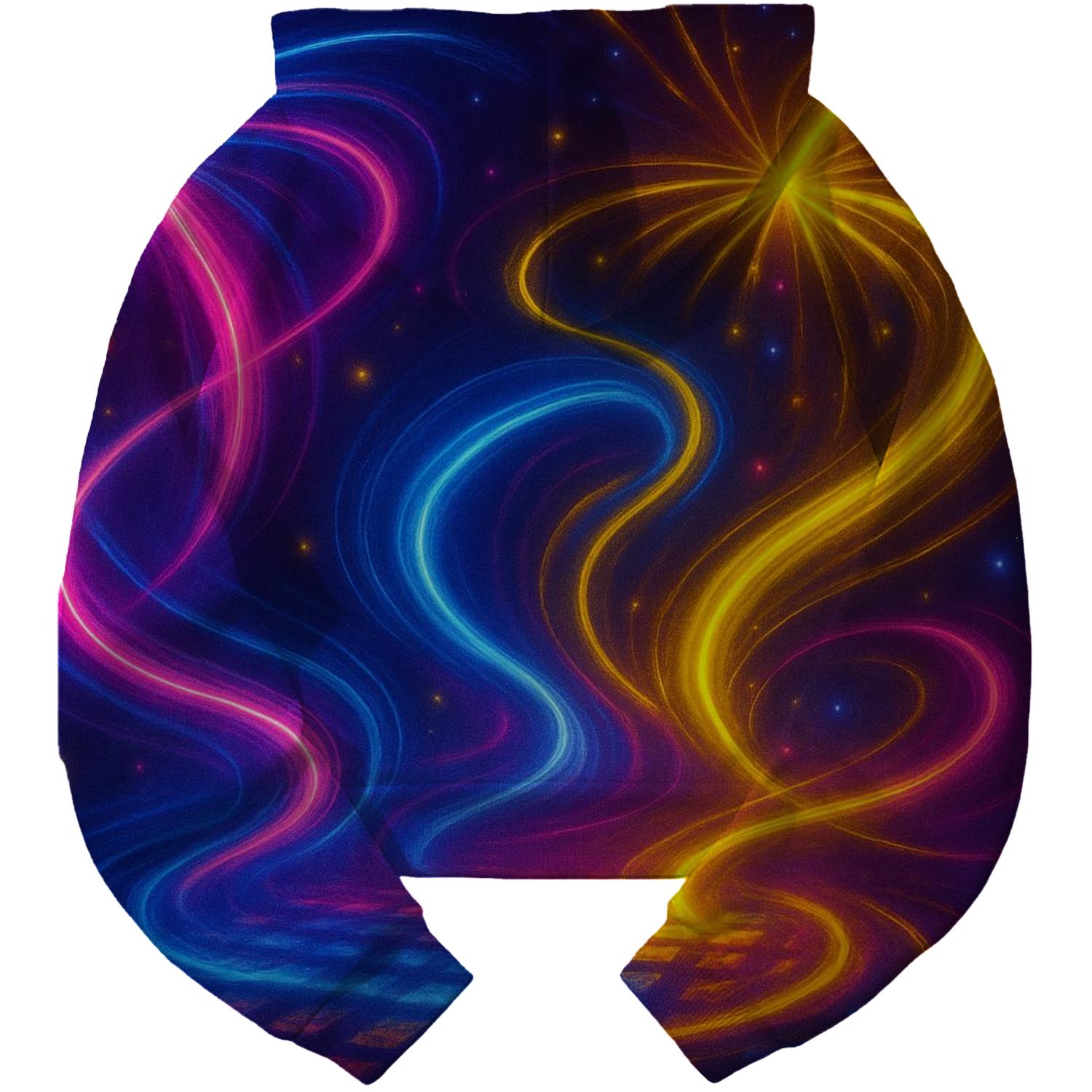 Retro Disco Lights Cropped Hoodie
