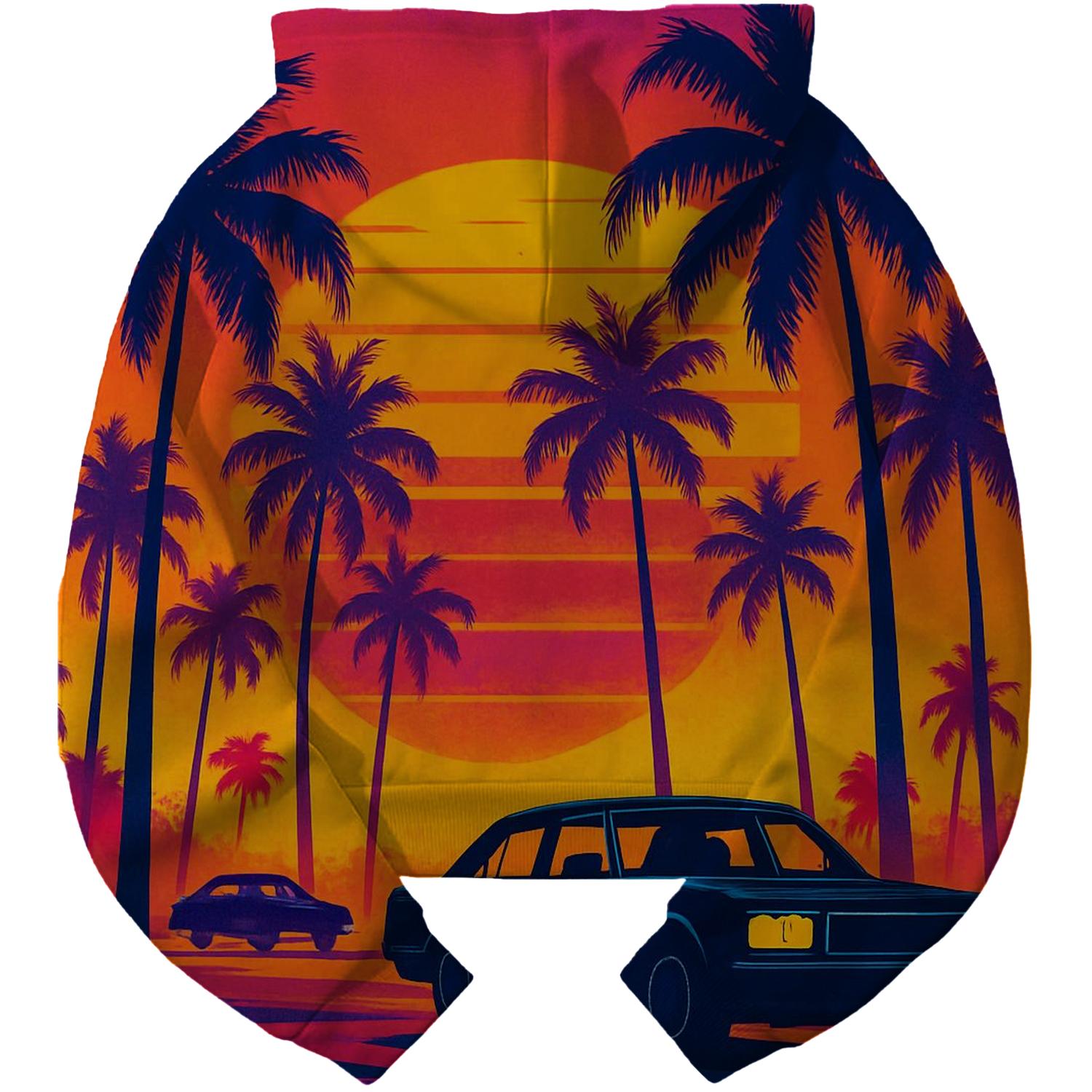 Miami Vice Style Cropped Hoodie
