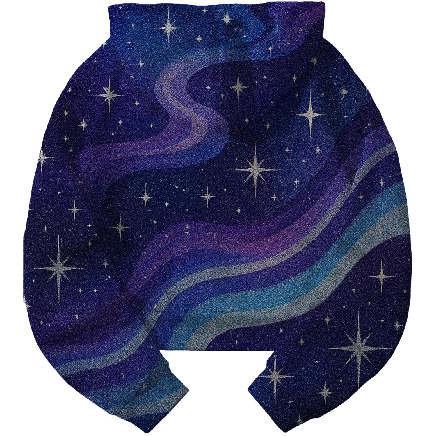 Cosmic Retro Waves Cropped Hoodie
