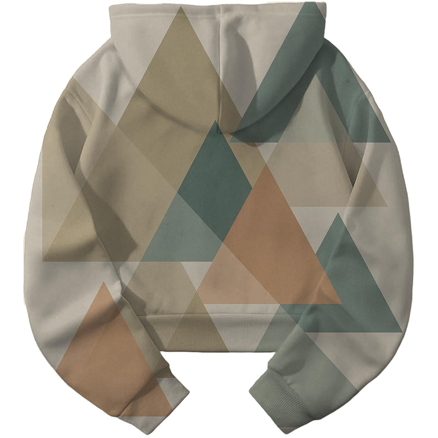 Geometric Triangle Nest Cropped Hoodie