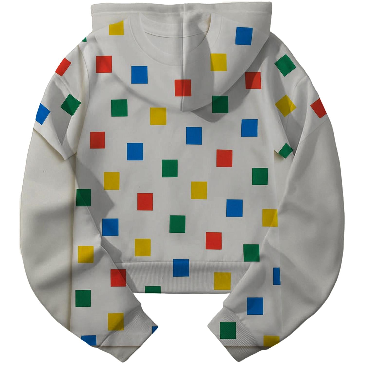 Radical Retro Squares Cropped Hoodie