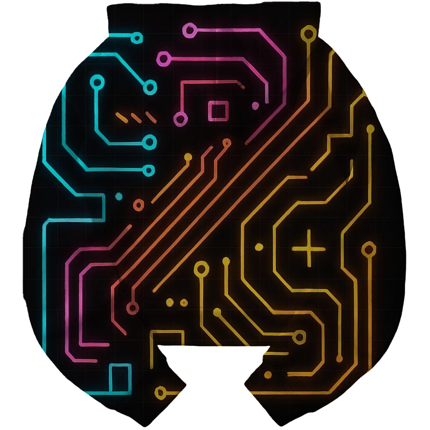 Electro Retro Cropped Hoodie