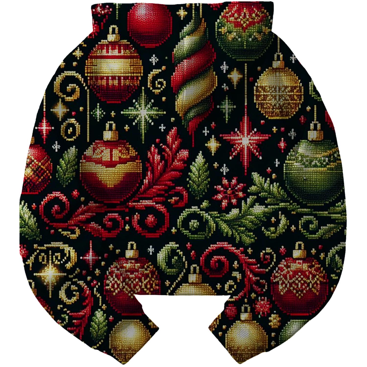 Twinkling Ornament Wonderland Design Cropped Hoodie