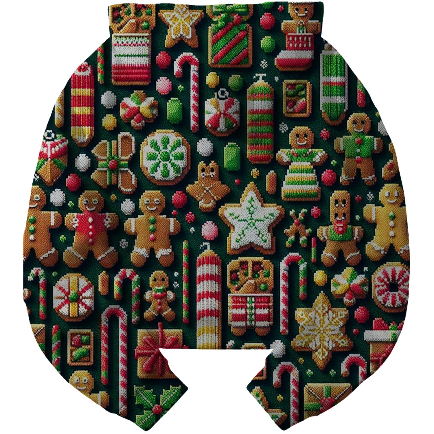 Merry Christmas Cookie Fest Design Cropped Hoodie