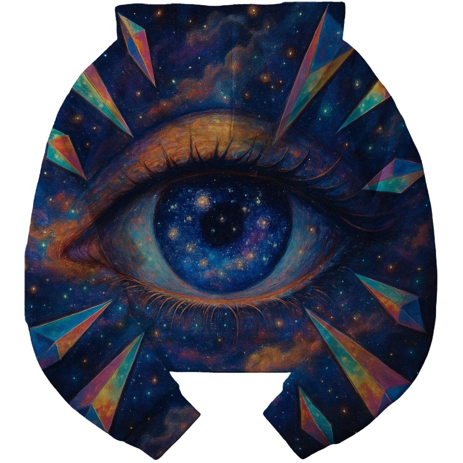 Galactic Prism Eye Cropped Hoodie