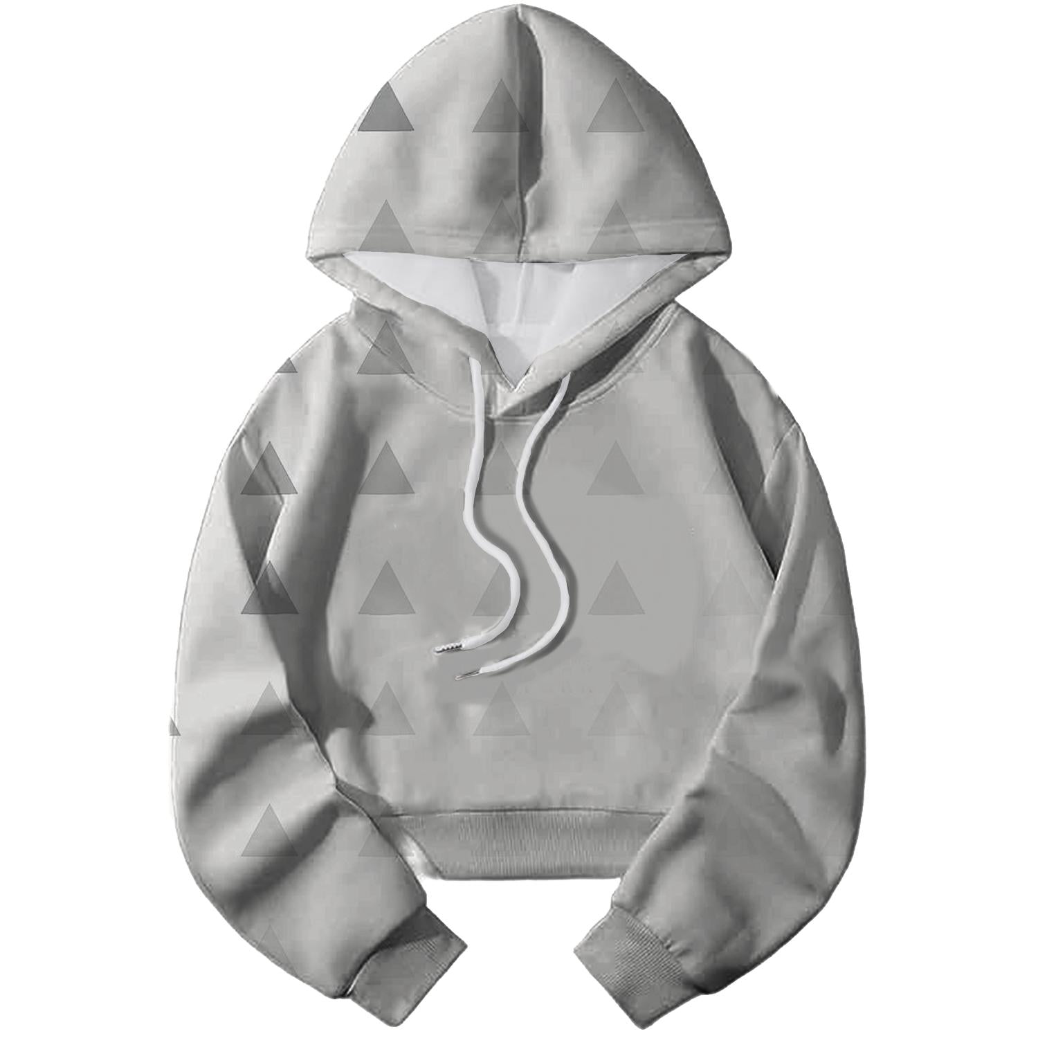 Balanced Triangle Grid Cropped Hoodie