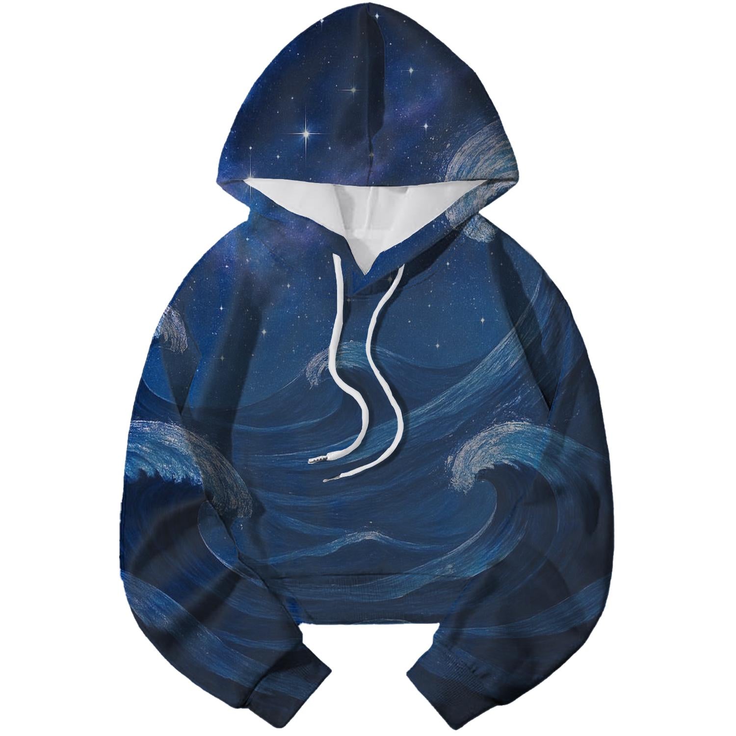 Cosmic Wave Dance Cropped Hoodie