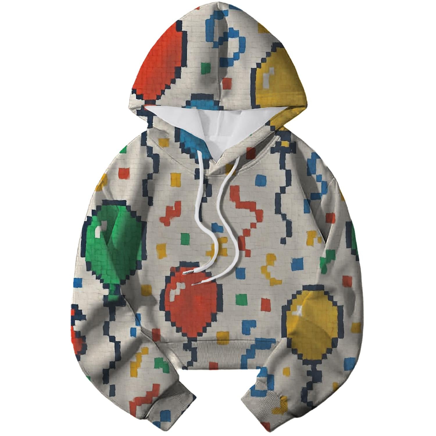 Pixel Party Extravaganza Cropped Hoodie