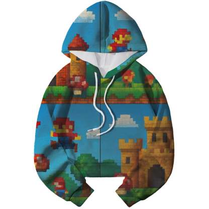 Pixel Art Dreams Cropped Hoodie