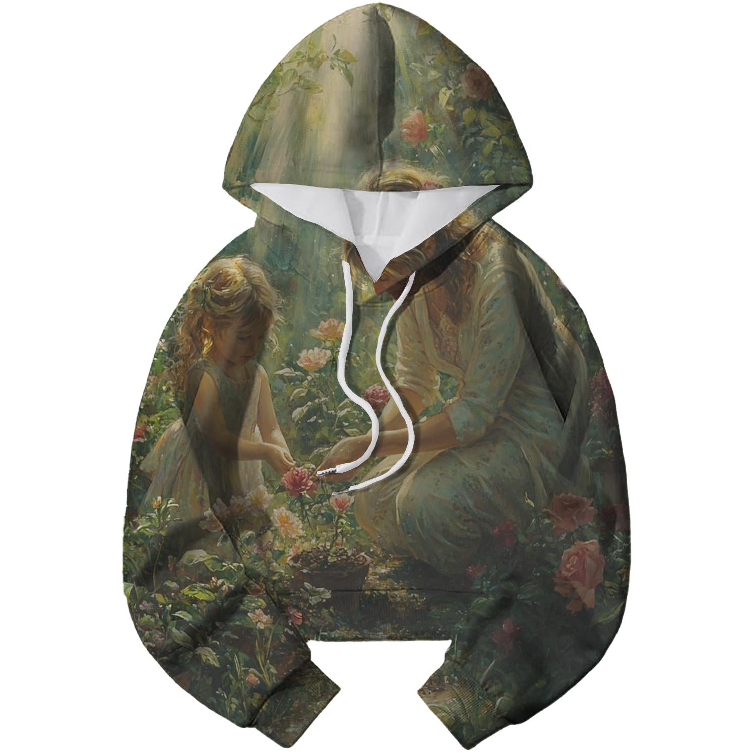 A Garden of Memories The Blossoming of Maternal Love Cropped Hoodie