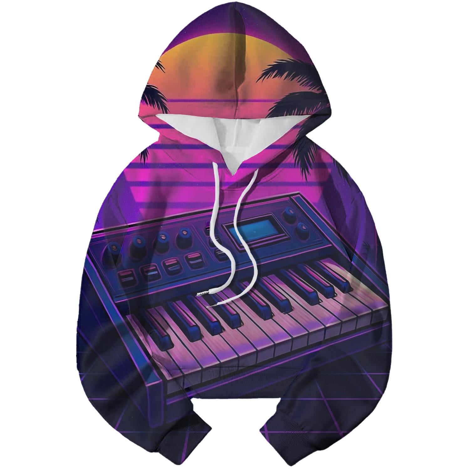 Retro Synthwave Night Hoodie