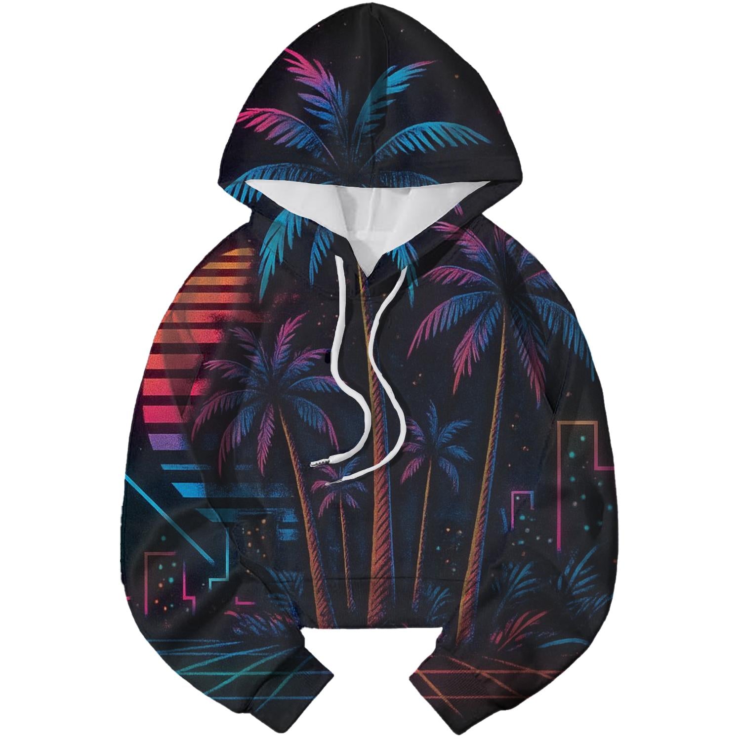 Miami Nights Cropped Hoodie