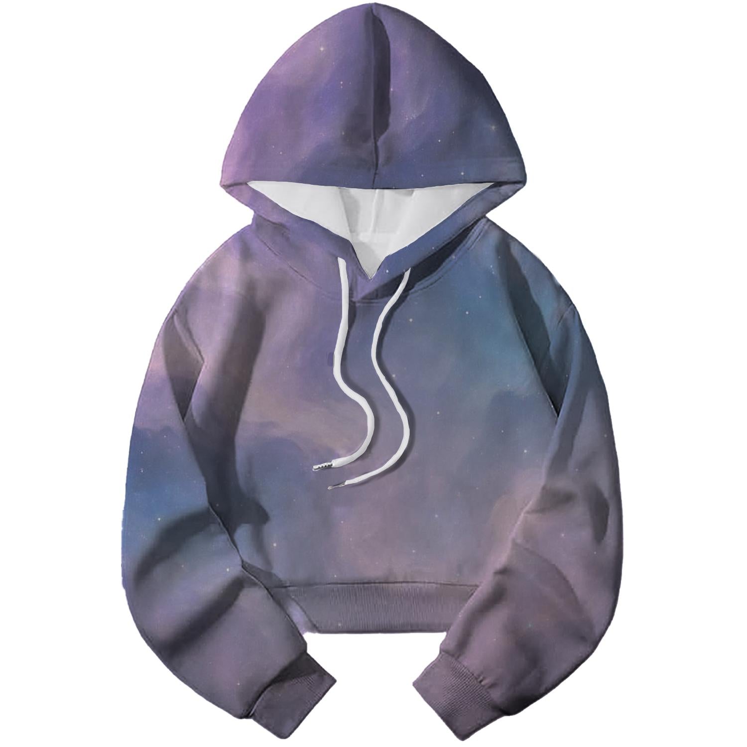Nebula Whispers Cropped Hoodie