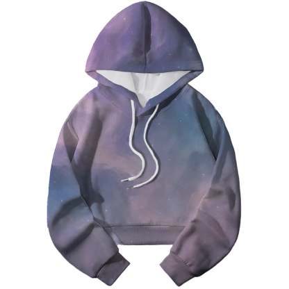 Nebula Whispers Cropped Hoodie