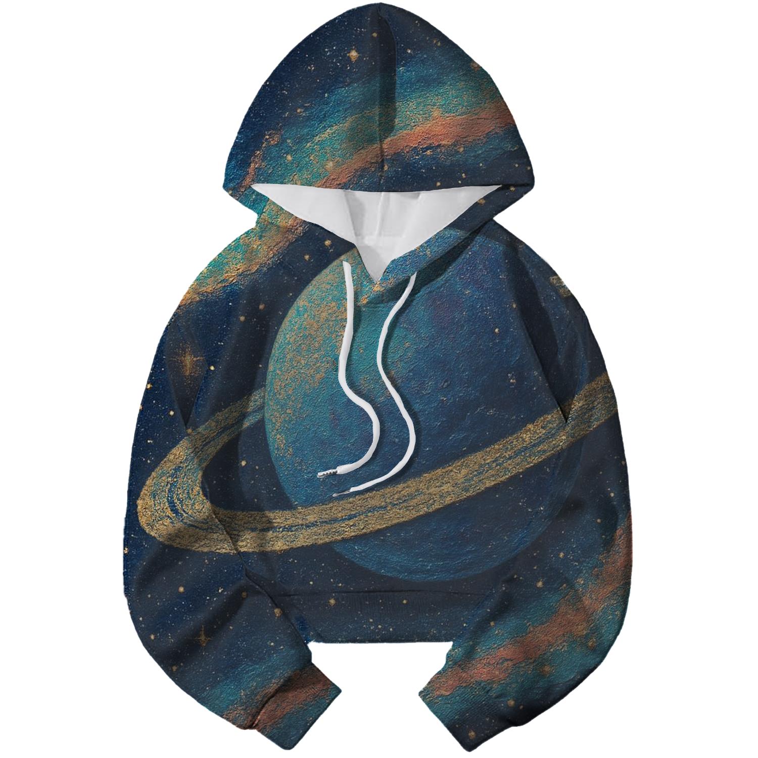 Galactic Mirage Cropped Hoodie