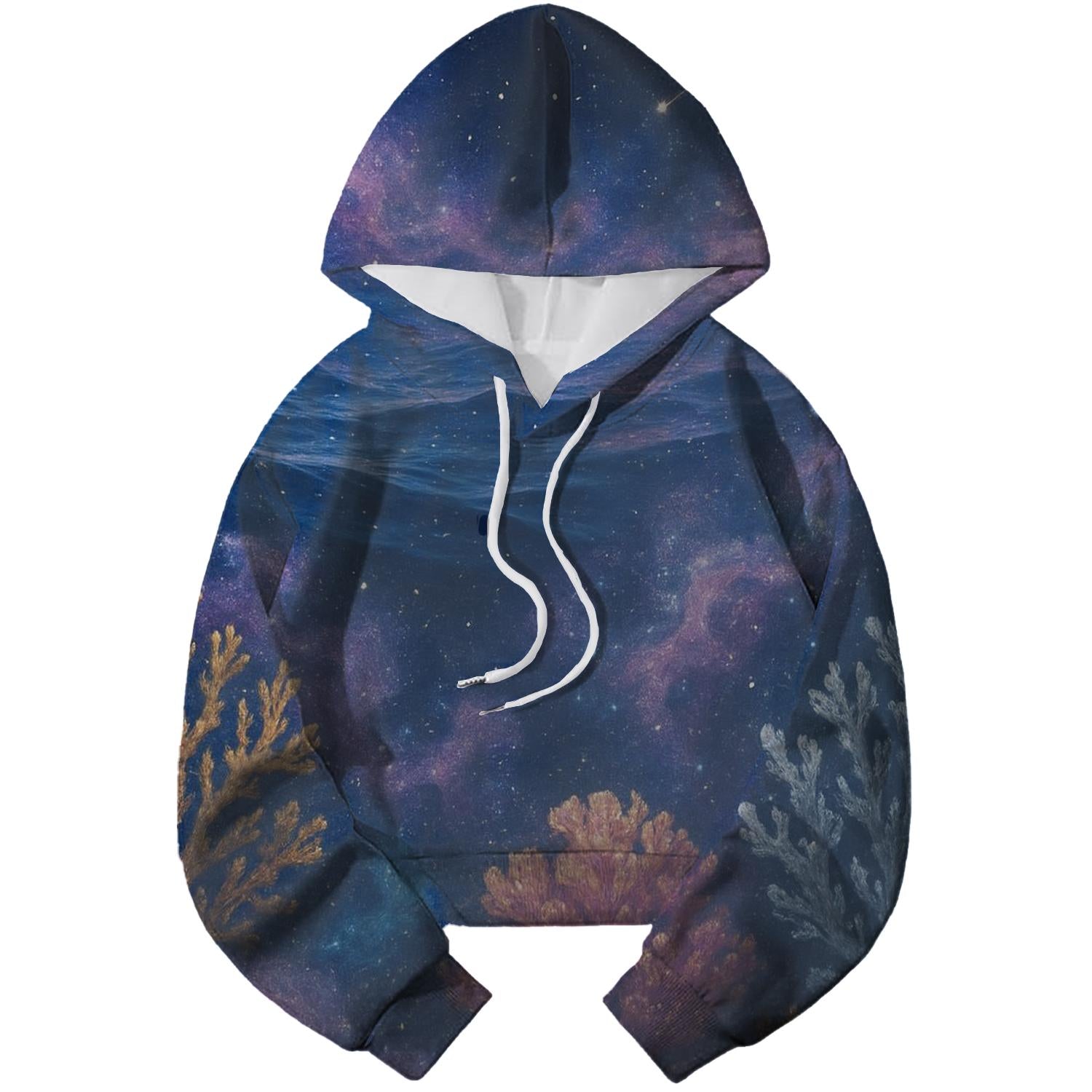 Galactic Ocean Depths Cropped Hoodie