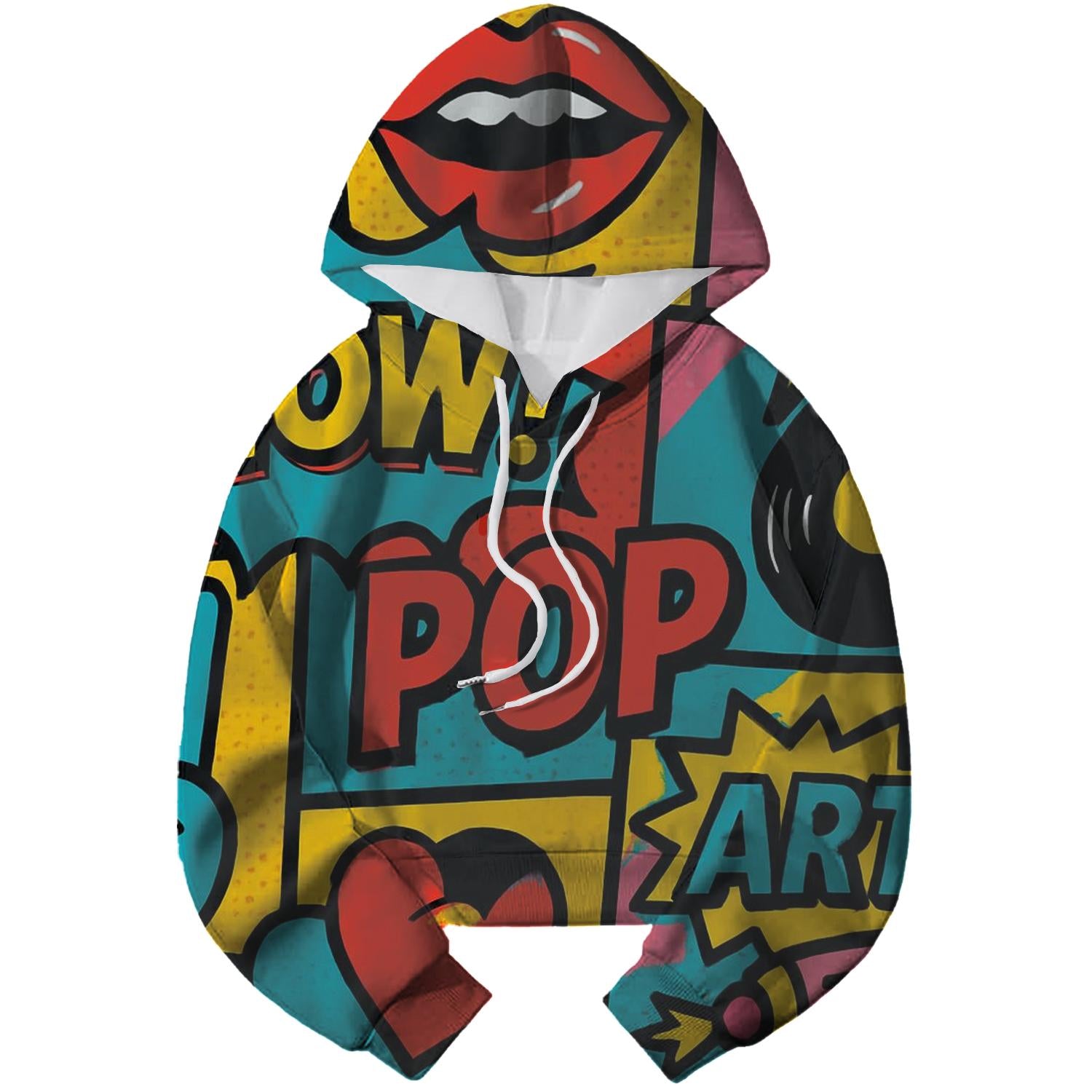 Pop Art Explosion Cropped Hoodie
