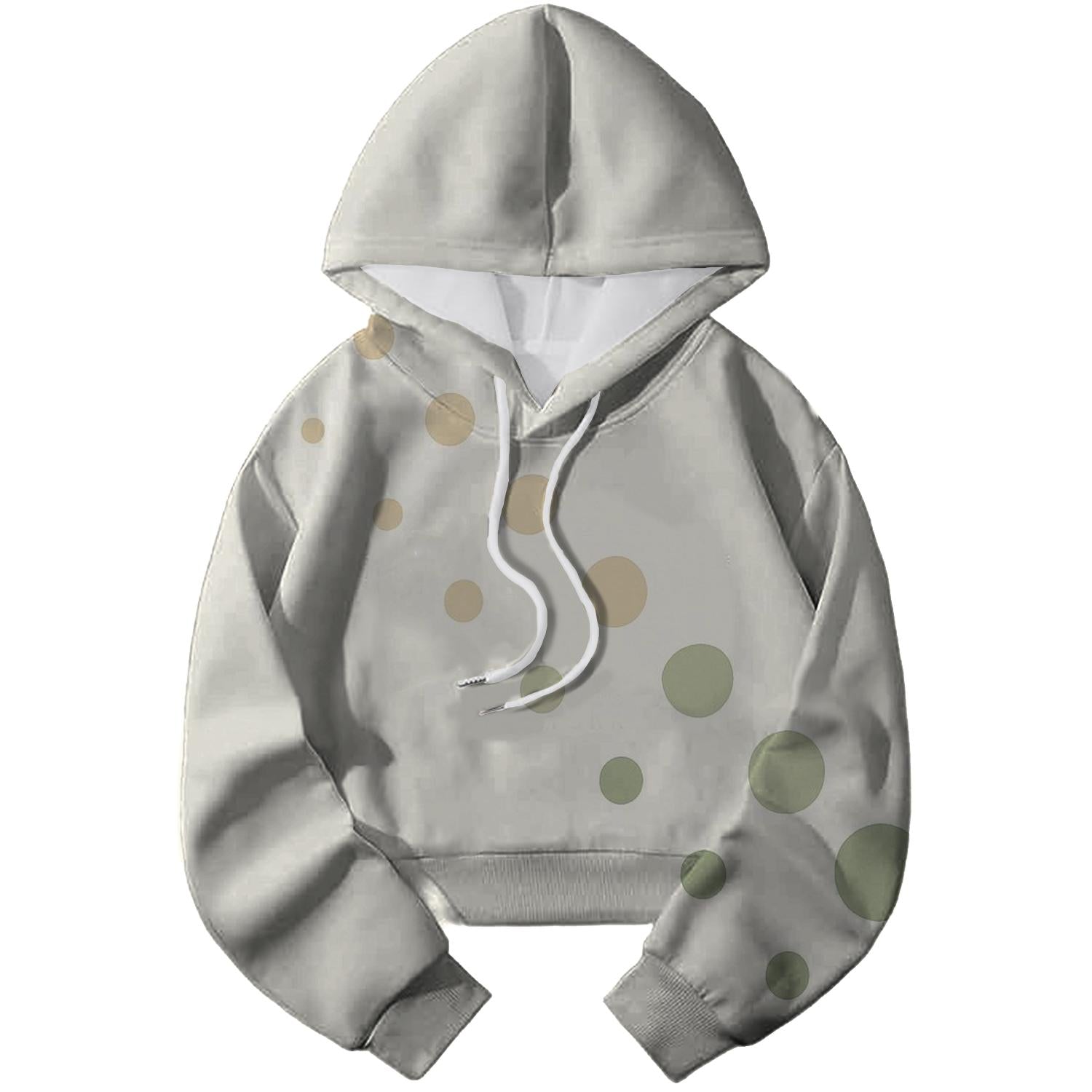 Abstract Dot Cascade Cropped Hoodie