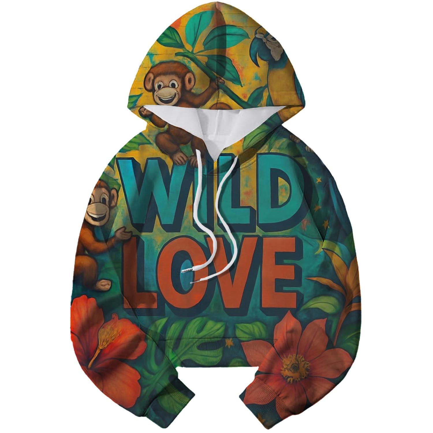 Graffiti Jungle Vibes Cropped Hoodie