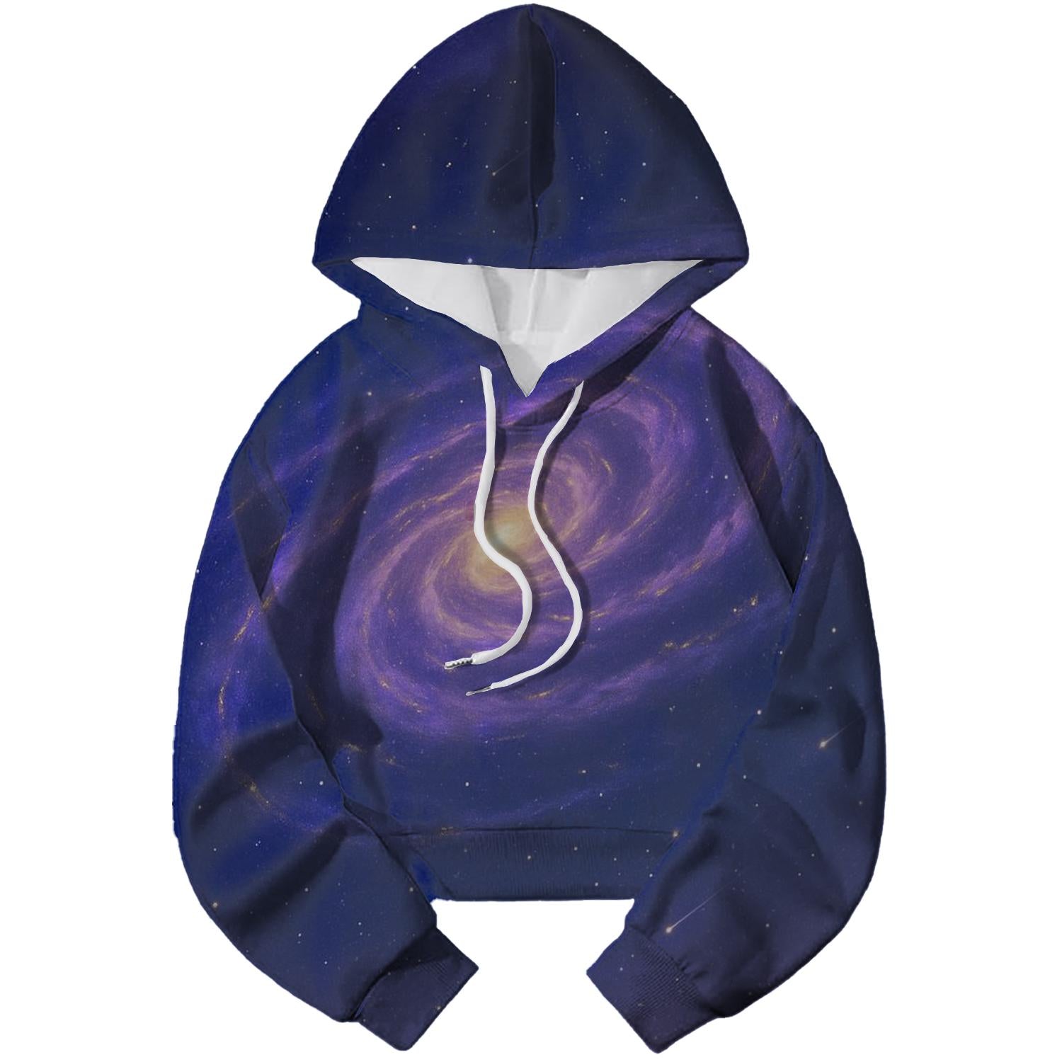Galactic Tapestry Cropped Hoodie