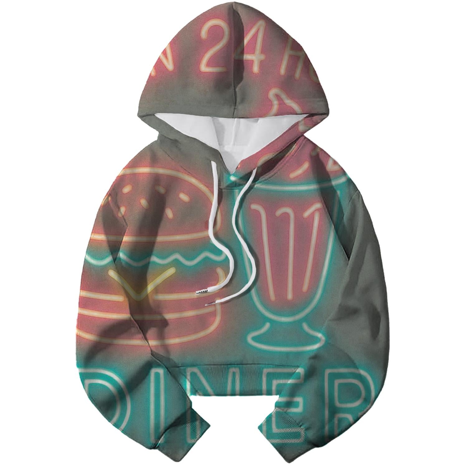 Vintage Diner Neon Sign Hoodie