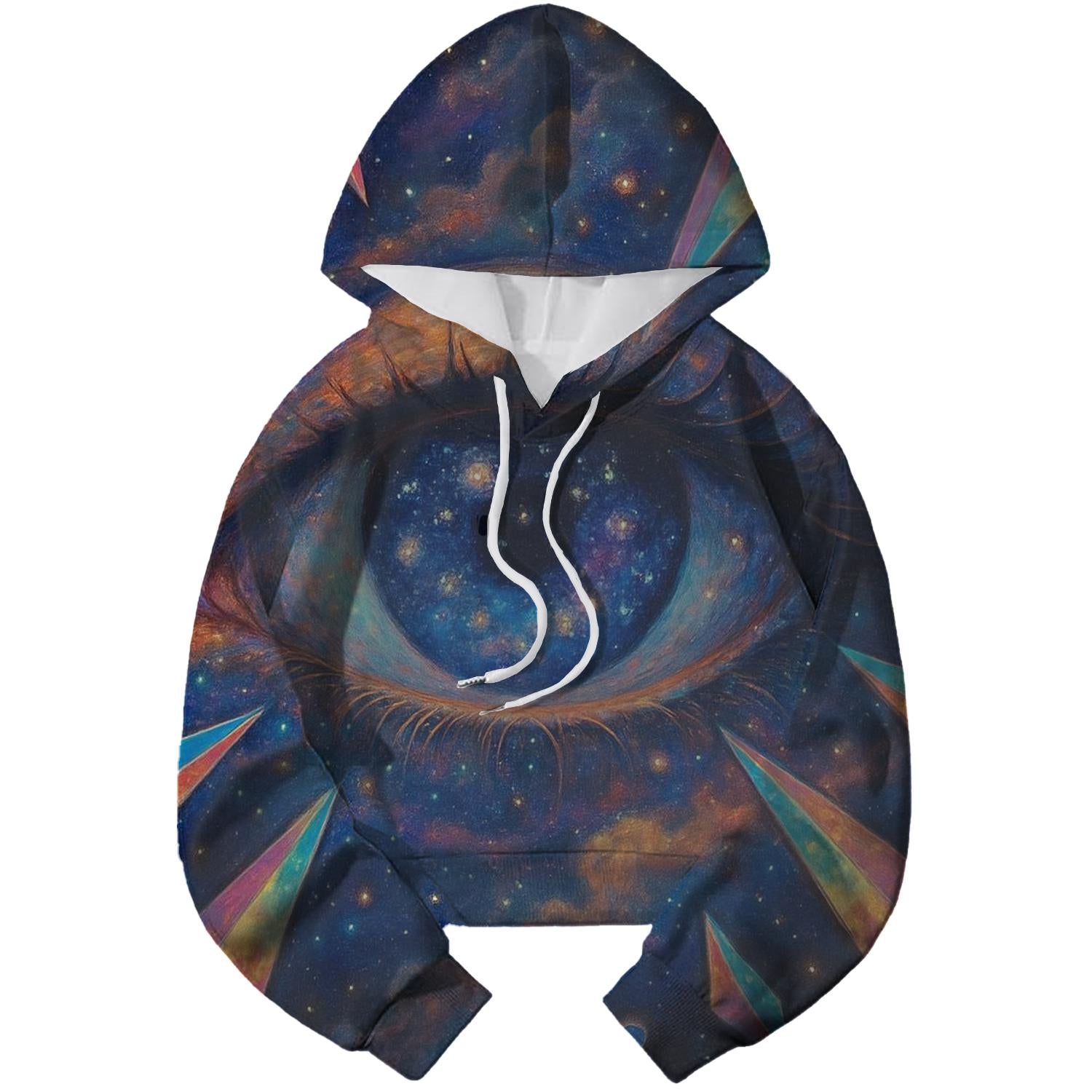 Galactic Prism Eye Cropped Hoodie