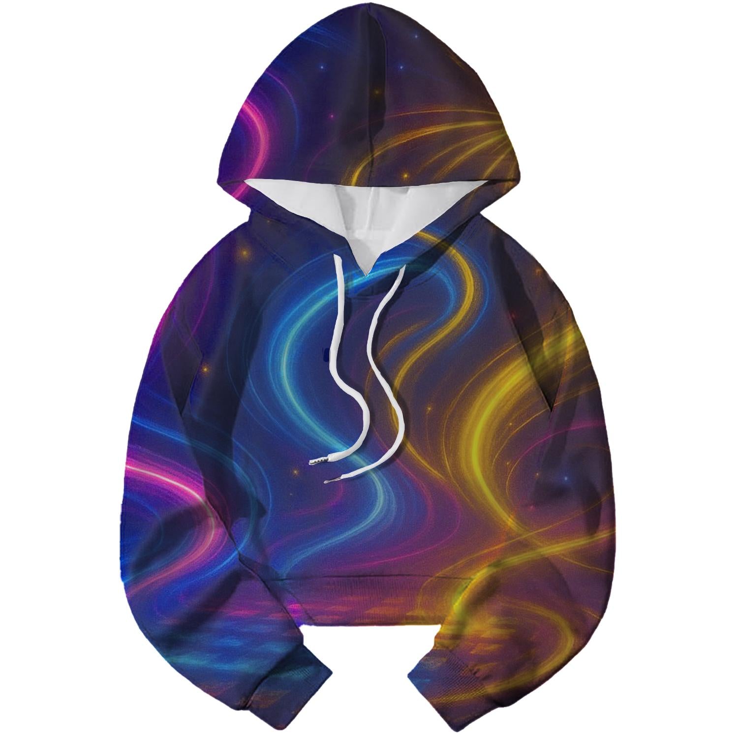 Retro Disco Lights Cropped Hoodie