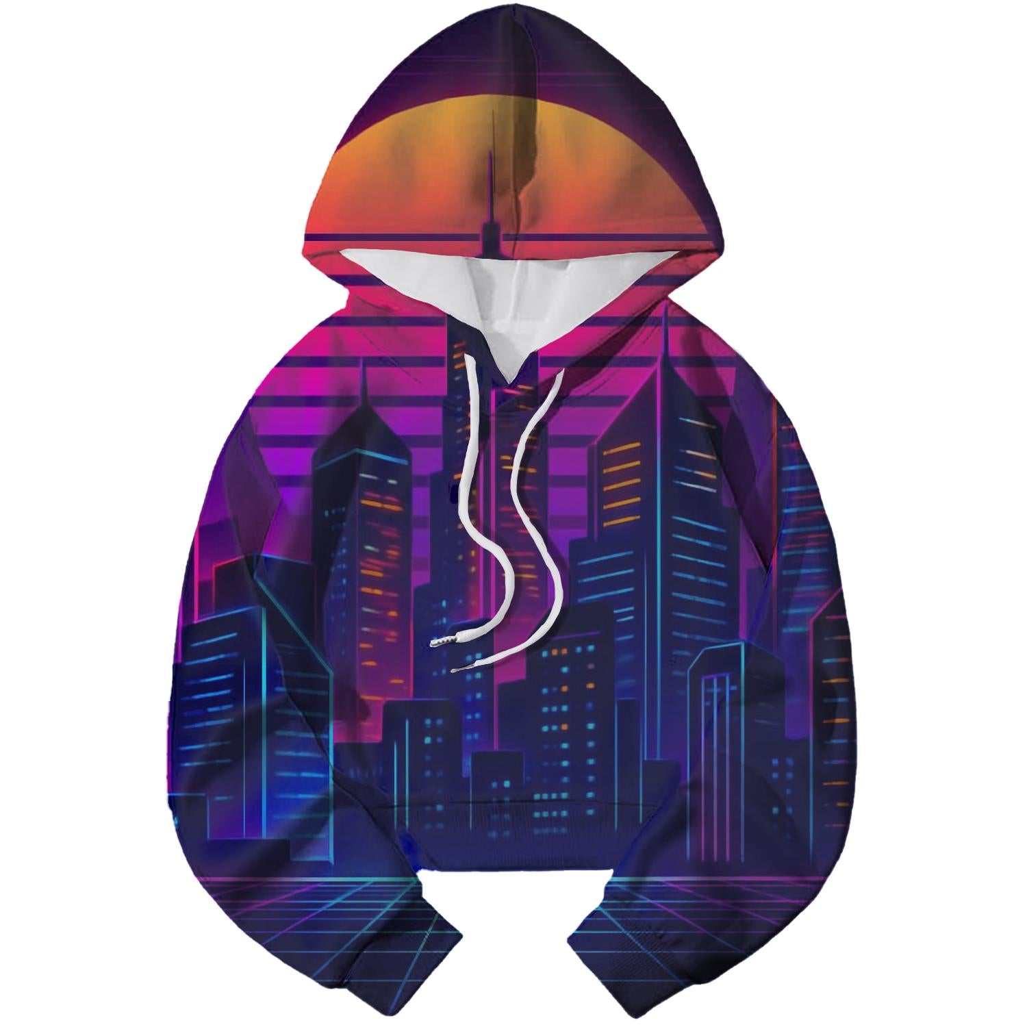 Synthwave Neon City Hoodie