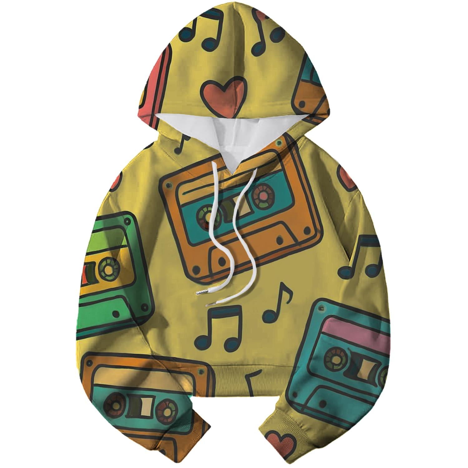 Cassette Love Story Cropped Hoodie