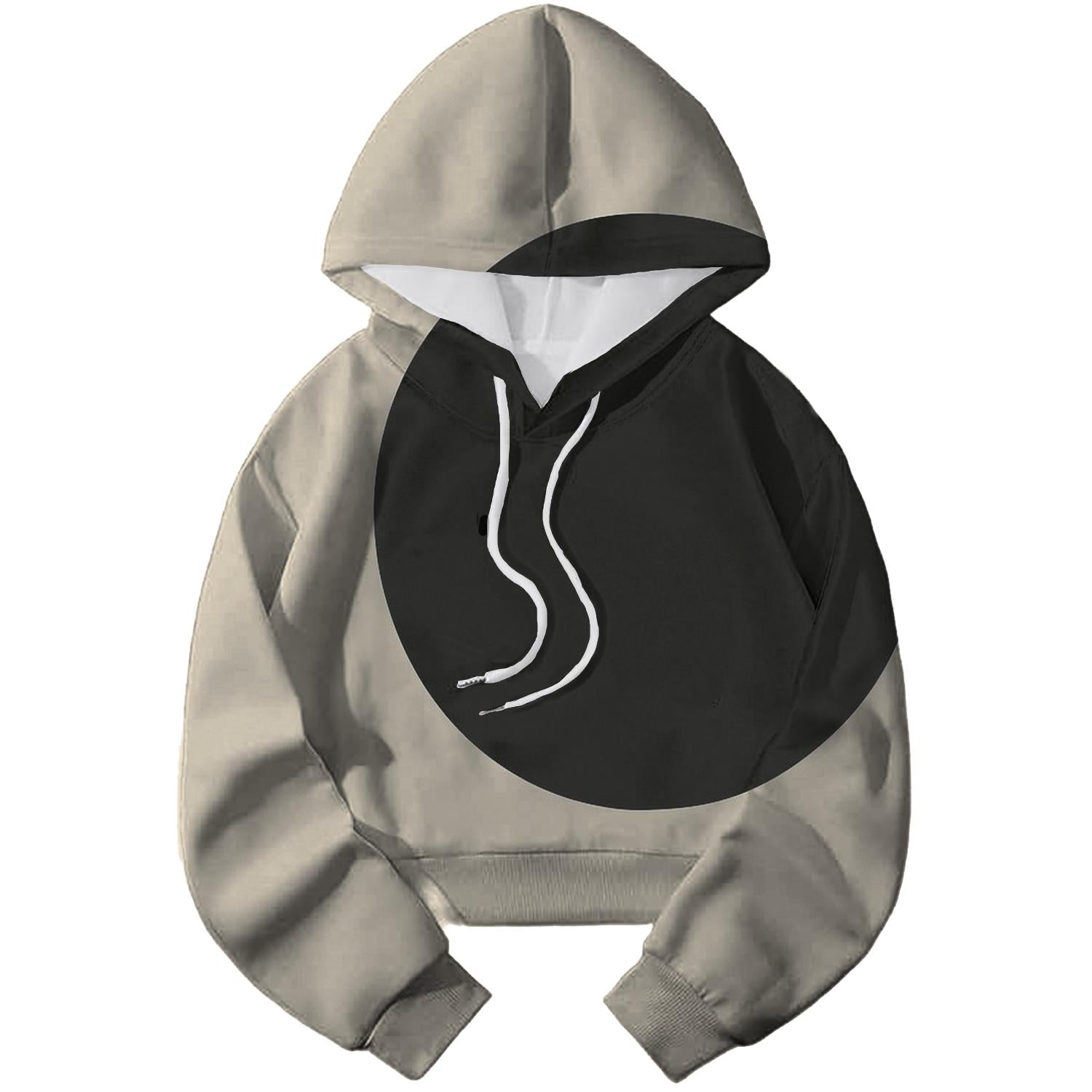 Single Dot Focus Cropped Hoodie