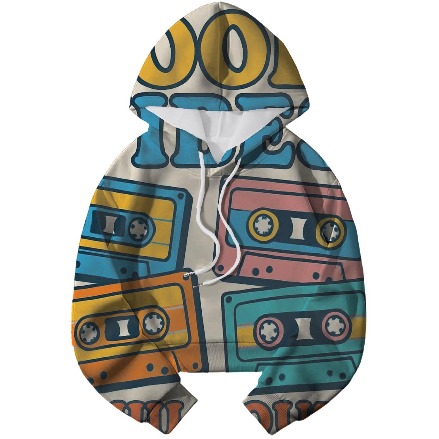 Cassettes and Chill Cropped Hoodie