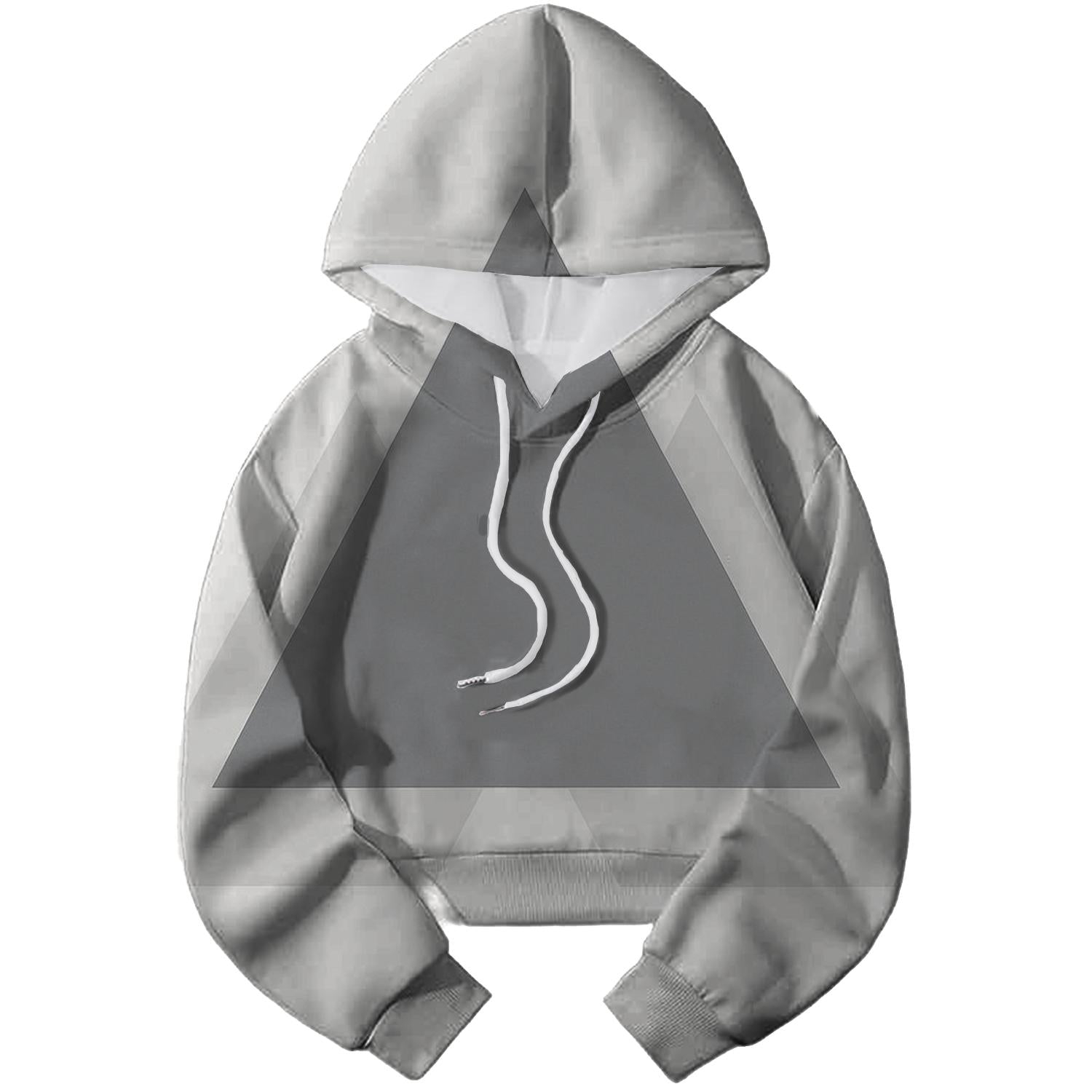 Layered Triangles Cropped Hoodie