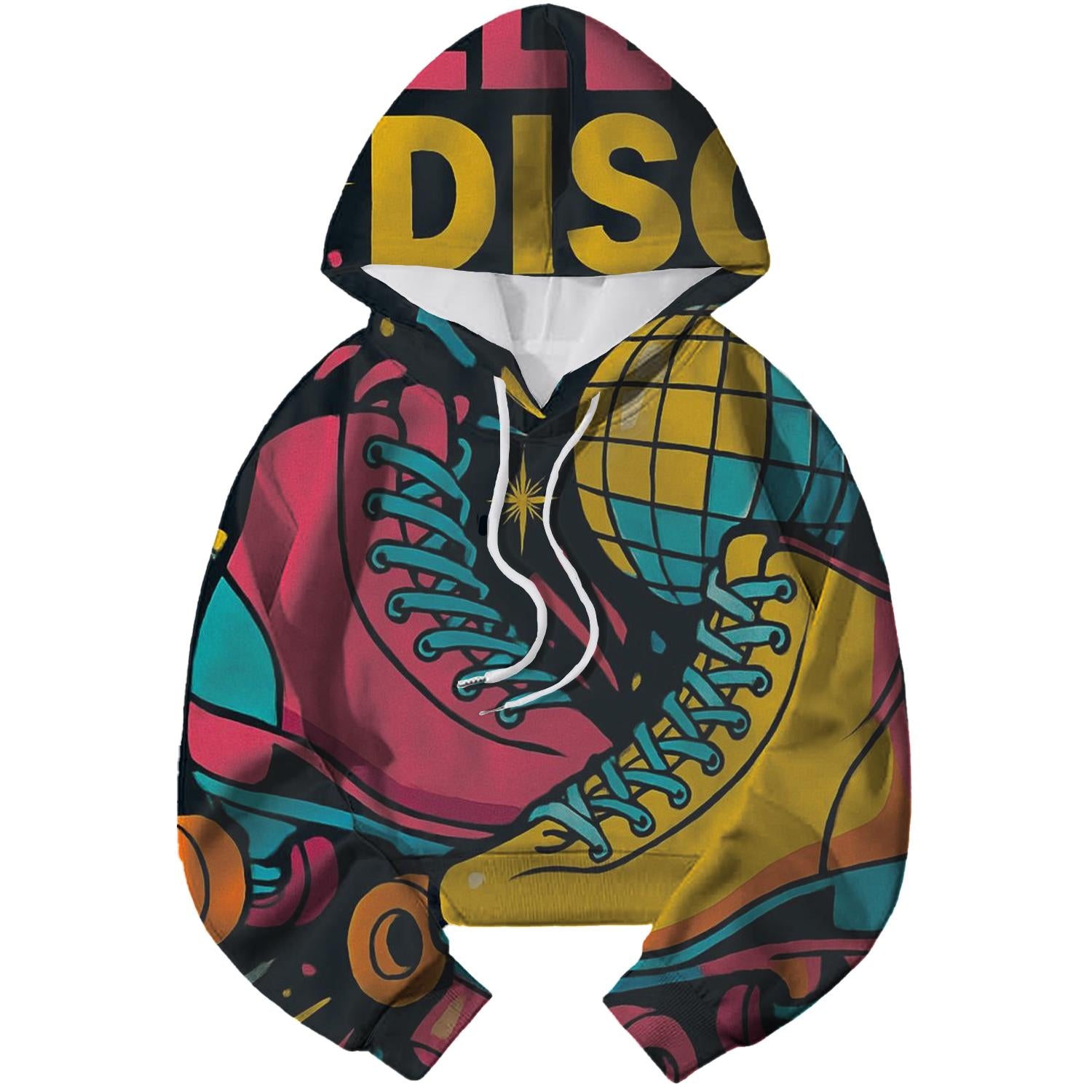 Disco Roller Rink Cropped Hoodie