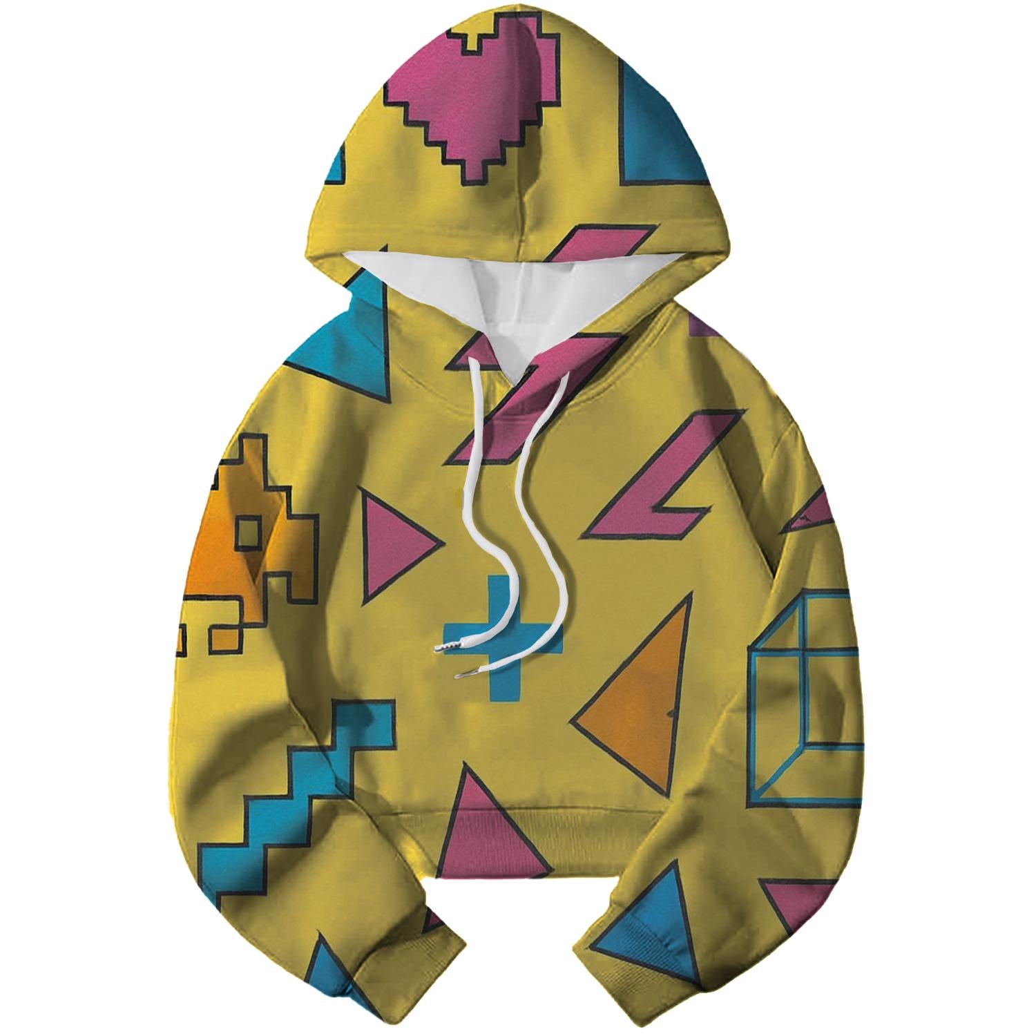 Digital Retro Patterns Hoodie