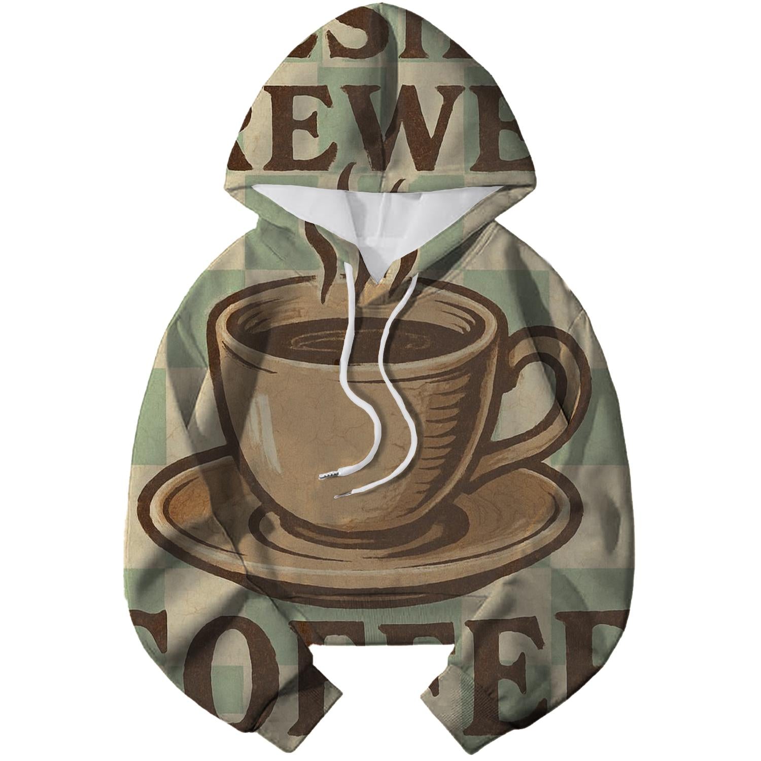 Retro Coffeehouse Chic Hoodie