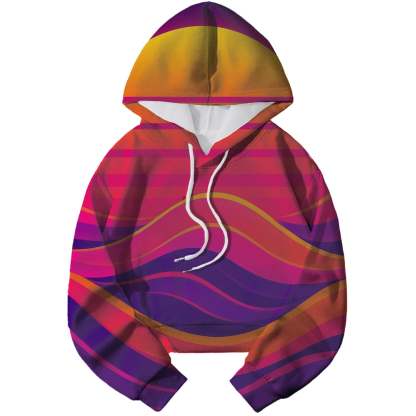 Neon Sunset Retro Waves Hoodie
