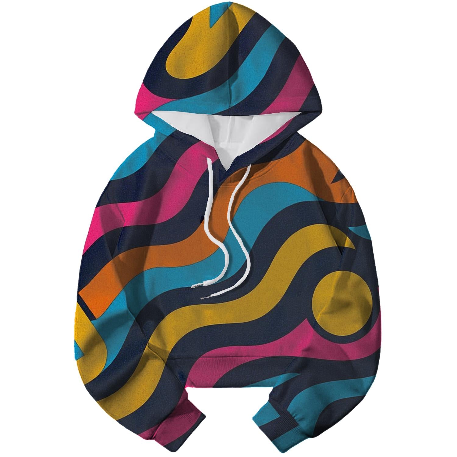 Retro Wave Odyssey Cropped Hoodie