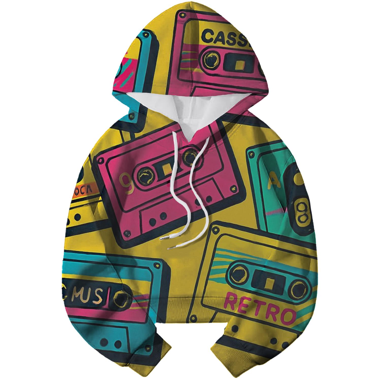Cassette Culture Cropped Hoodie