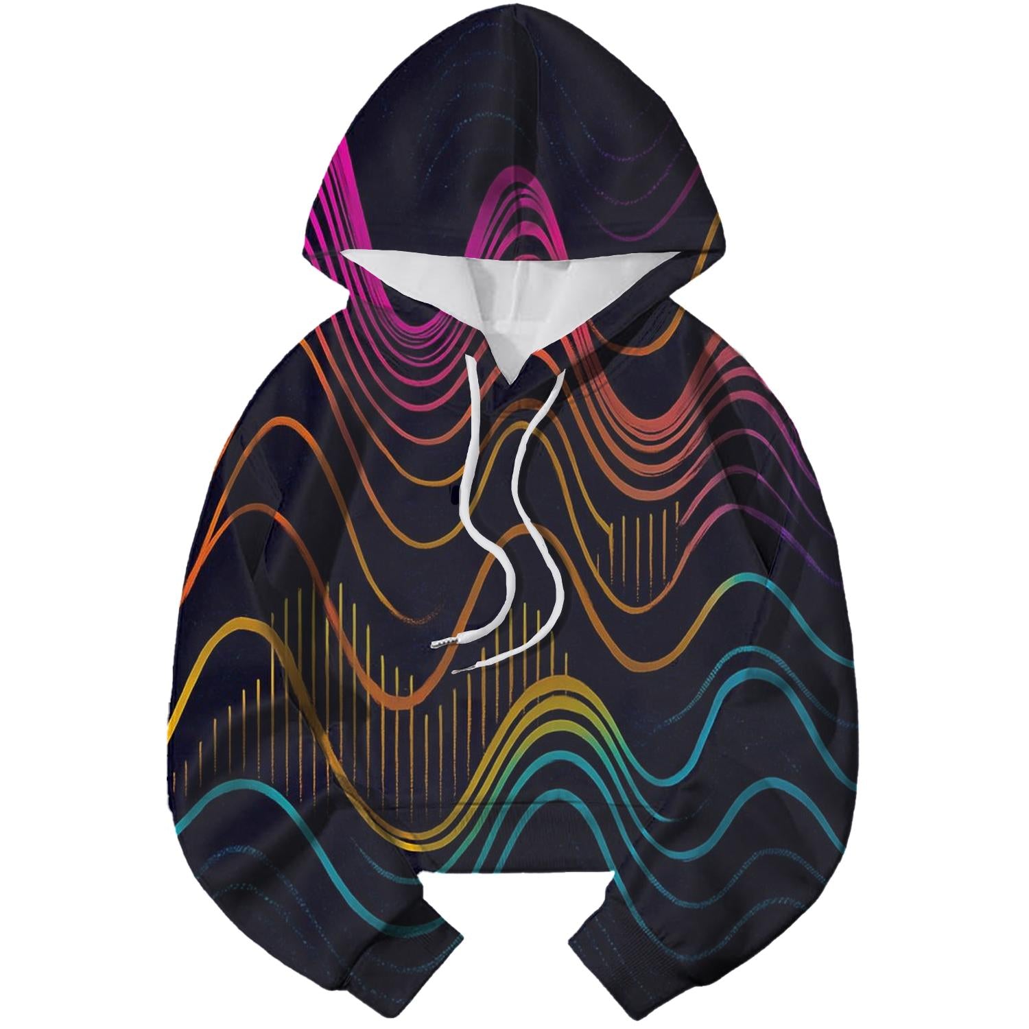 Sonic Waves Cropped Hoodie